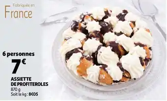 Auchan Assiette de profiteroles offre
