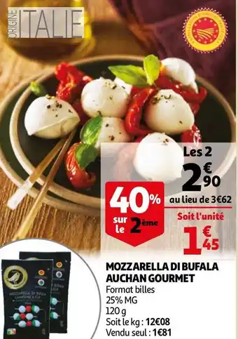 Auchan MOZZARELLA DI BUFALA offre