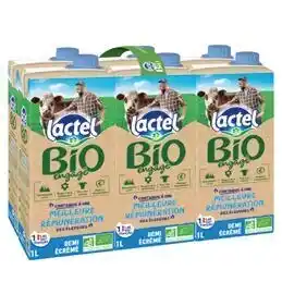 Auchan Bon plan sur la gamme de la marque Lactel bio offre