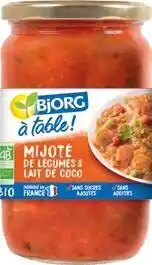 Auchan Bon plan sur le mijoté bio de la marque Bjorg offre