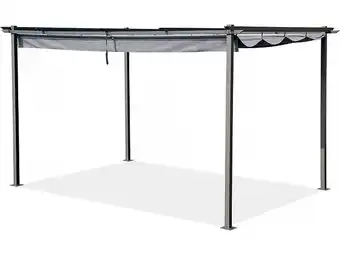 Brico Cash Pergola avec toit rétractable - 3 x 4 m - Anthracite offre