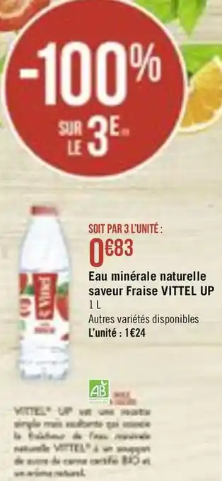 Casino Supermarchés Eau minérale naturelle saveur Fraise offre