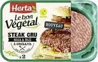 Casino Supermarchés Le Bon Végétal Steak cru soja et blé offre