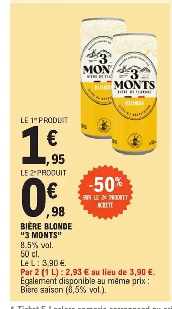 E.Leclerc BIÈRE BLONDE "3 MONTS" offre