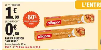 E.Leclerc PAPIER CUISSON "ALFAPAC" offre