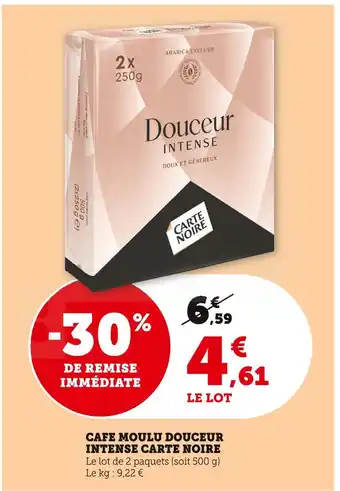 U Express CARTE NOIRE CAFE MOULU DOUCEUR INTENSE offre