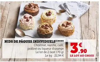 U Express NIDS DE PÂQUES INDIVIDUELS offre