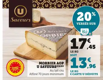 U Express U SAVEURS MORBIER AOP offre