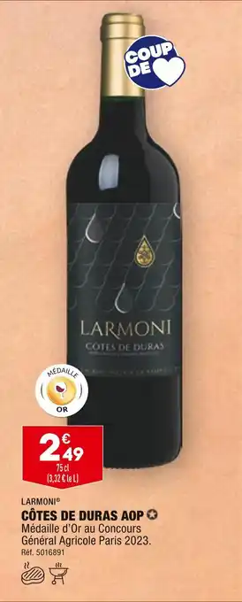 ALDI LARMONI CÔTES DE DURAS AOP offre