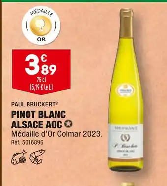 ALDI PAUL BRUCKERT PINOT BLANC ALSACE AOC offre