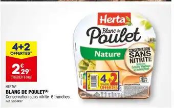 ALDI HERTA BLANC DE POULET offre