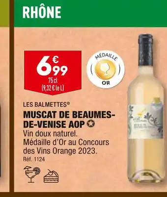ALDI LES BALMETTES MUSCAT DE BEAUMESDE-VENISE AOP offre