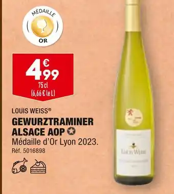 ALDI LOUIS WEISS GEWURZTRAMINER ALSACE AOP offre