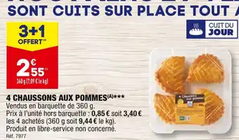 ALDI 4 CHAUSSONS AUX POMMES offre