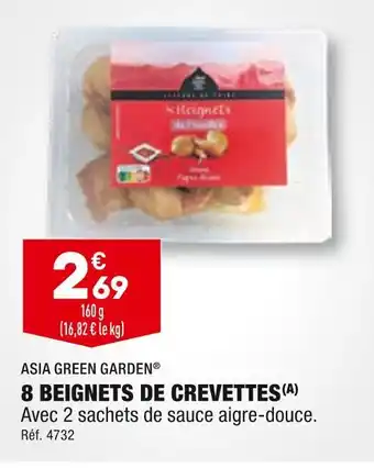 ALDI ASIA GREEN GARDEN 8 BEIGNETS DE CREVETTES offre