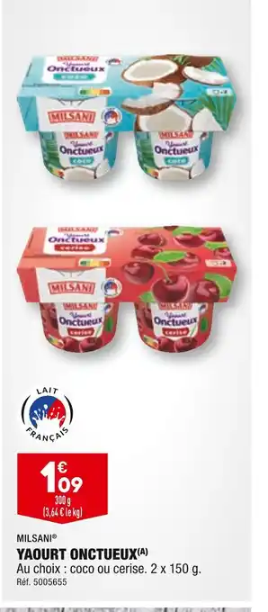 ALDI MILSANI YAOURT ONCTUEUX offre