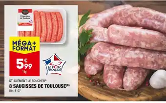 ST-CLÉMENT LE BOUCHER 8 SAUCISSES DE TOULOUSE