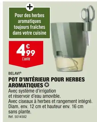 ALDI BELAVI POT D’INTÉRIEUR POUR HERBES AROMATIQUES offre