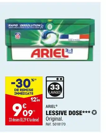 ALDI ARIEL LESSIVE DOSE offre