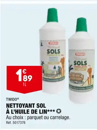 ALDI TWIDO NETTOYANT SOL À L’HUILE DE LIN offre