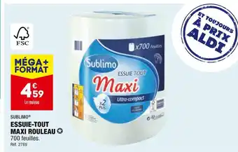 ALDI SUBLIMO ESSUIE-TOUT MAXI ROULEAU offre