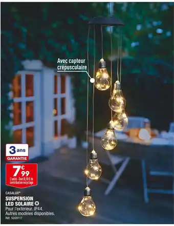 ALDI CASALUX SUSPENSION LED SOLAIRE offre