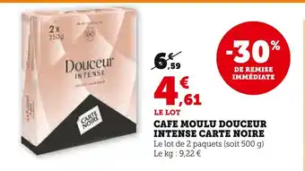 Super U CARTE NOIRE CAFE MOULU DOUCEUR INTENSE offre