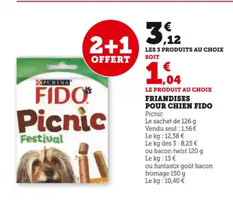 Super U FIDO FRIANDISES POUR CHIEN offre