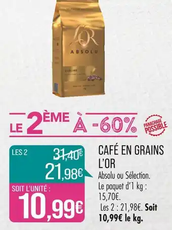 Match L’OR CAFÉ EN GRAINS offre