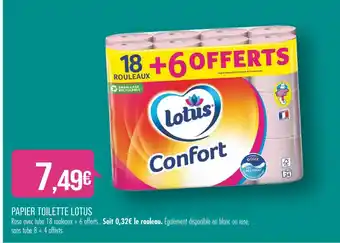 Match LOTUS PAPIER TOILETTE offre