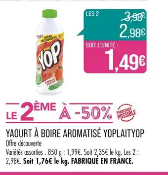 Match YOPLAIT YAOURT À BOIRE AROMATISÉ YOP offre