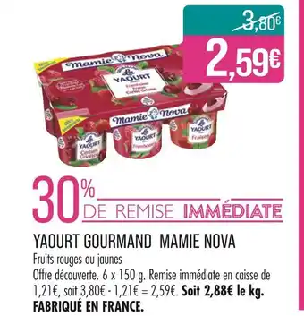 Match MAMIE NOVA YAOURT GOURMAND offre