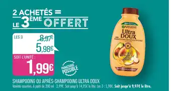 Match ULTRA DOUX SHAMPOOING OU APRÈS-SHAMPOOING offre