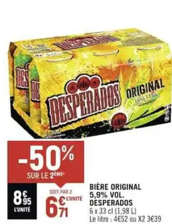 Casino Shop BIÈRE ORIGINAL 5,9% VOL. DESPERADOS offre