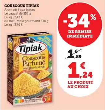 Hyper U COUSCOUS TIPIAK offre