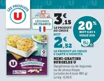 Hyper U MINI-GRATINS SURGELES U offre