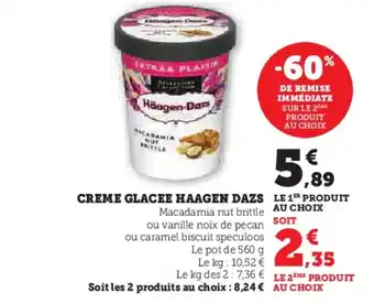 Hyper U CREME GLACEE HAAGEN DAZS offre