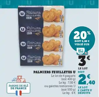 Hyper U PALMIERS FEUILLETES U offre