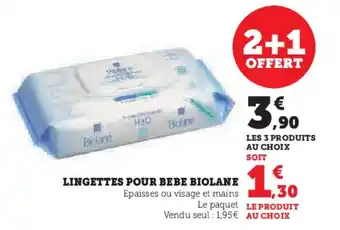 Hyper U LINGETTES POUR BEBE BIOLANE offre