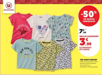 Hyper U TEE-SHIRT ENFANT offre