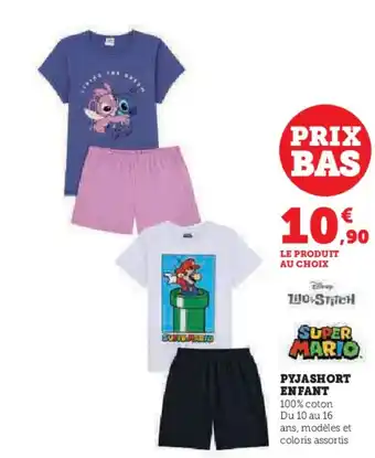 Hyper U PYJASHORT ENFANT offre