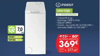 Pro&Cie Lave-linge réf: BTWNL60400FR/N offre
