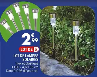 La Foir'Fouille LOT DE LAMPES SOLAIRES offre