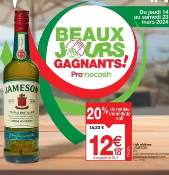 Irish whiskey JAMESON