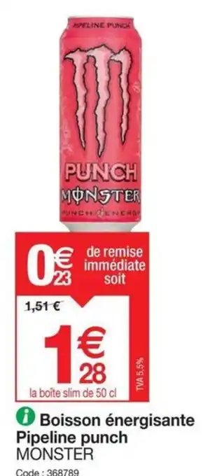 Promocash Boisson énergisante Pipeline punch MONSTER offre