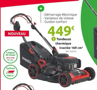 Mr Bricolage Tondeuse thermique tractée 169 cm³ Réf. 556723 offre