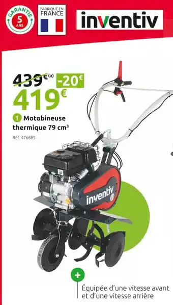 Mr Bricolage Motobineuse thermique 79 cm³ offre
