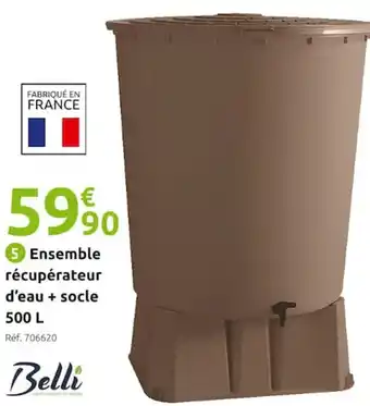Mr Bricolage Ensemble récupérateur d'eau + socle 500 L offre