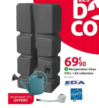 Mr Bricolage Récupérateur d'eau 310 L+ kit collecteur offre