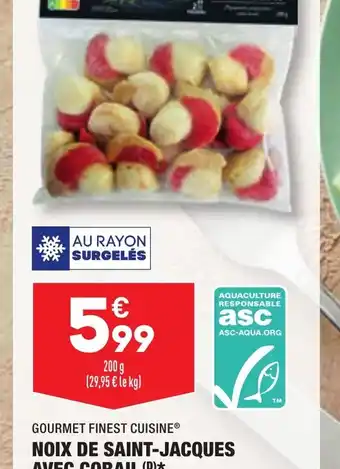 ALDI NOIX DE SAINT-JACQUES AVEC CORAIL (D)* offre